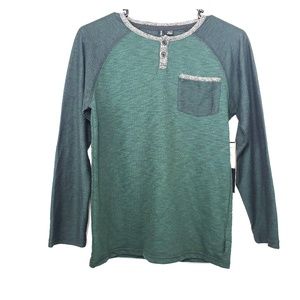 Ocean Current Long Sleeve Henley T Shirt OB216800